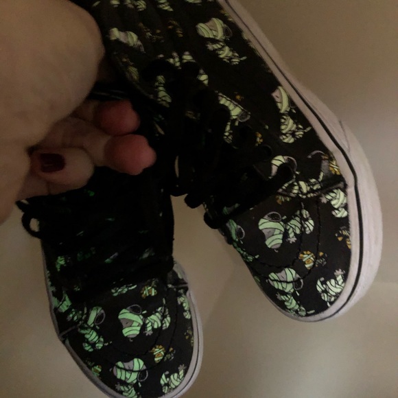 Vans SK8 Hi Zip Peanuts Glow Mummies kids 11 - Picture 3 of 8